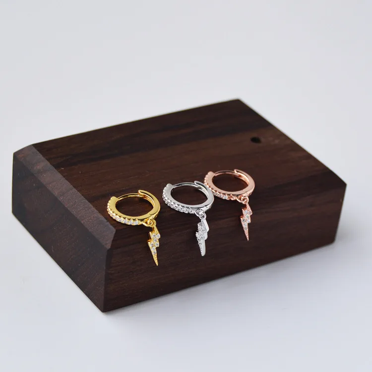 Висячие мини-серьги из стерлингового серебра 925 пробы с цирконом милое ювелирное