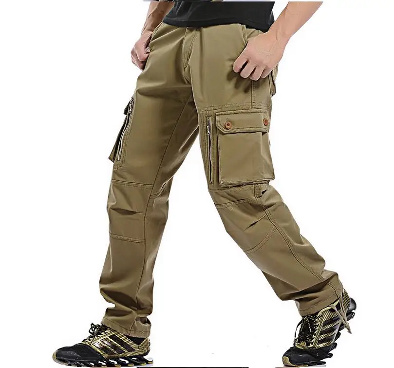 Aufdiazy мужские тактические брюки Зимняя Толстая теплая верхняя одежда на молнии однотонные водонепроницаемые ветрозащитные военные мужские спортивные штаны JM126