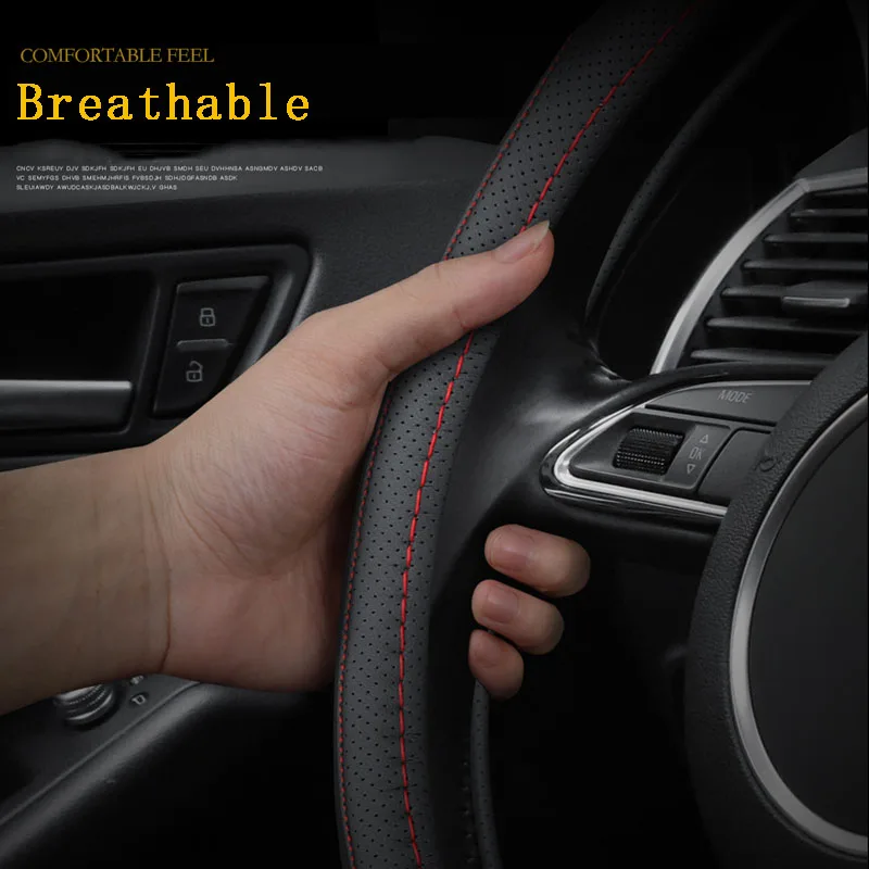 

Car Steering Wheel Cover Anti-skid Suitable for Nissan Juke Teana Almera X-Trail Grand Livina Navara Serena C27 Logo 38cm