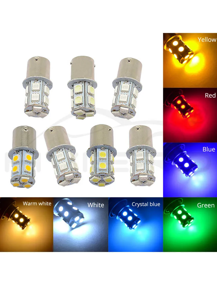 10X1156 BA15S 1157 BAY15D P21W BA15D 13Led 5050 Автомобильные светодиодные указатели поворота