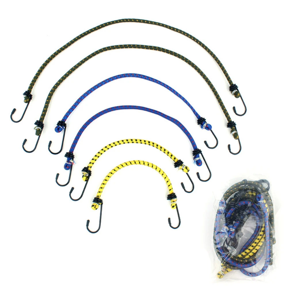 

6 Pieces New Bungee Cord Home Luggage Car Bike Outdoor Hook Elastic Rope