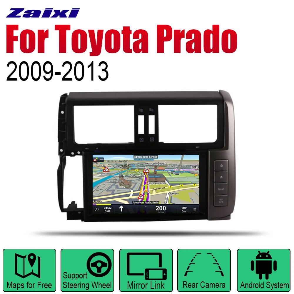 Автомагнитола 2 Din на Android DVD проигрыватель для Toyota Land Cruiser Prado 150 2009 2010 2011 2012 2013