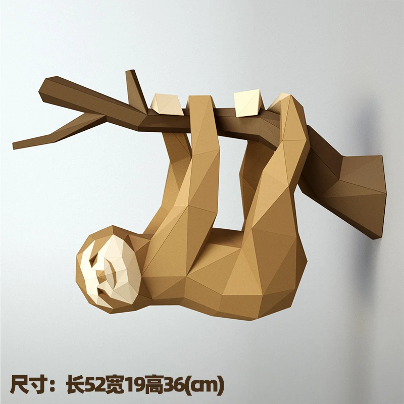 

3D Paper Model Tree Sloth Papercraft Home Decor Wall Decoration Puzzles Educational DIY Kids Toys Birthday Gift 7354
