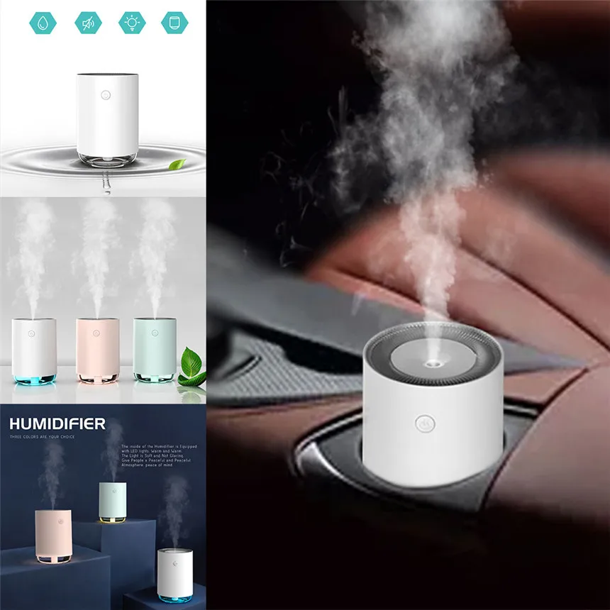 kongyide 2019 USB Car Humidifier Air Purification Colorful LED Household Lamp |