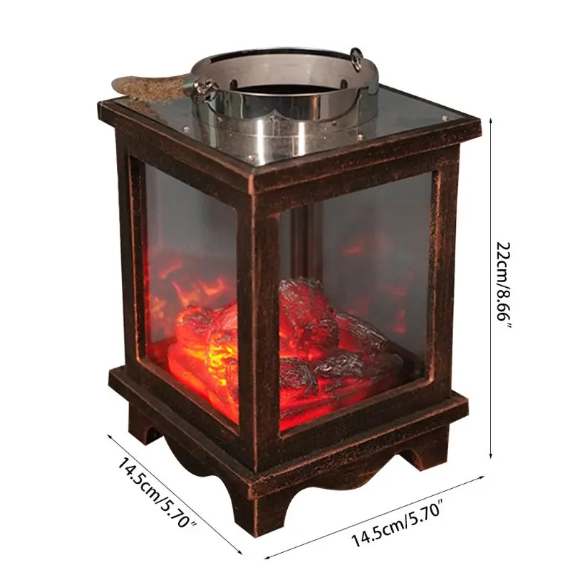 

Q0KF Fake Fireplace Battery Powered Lanterns Decorative for Indoor & Outdoor Yard Garden Porch Halloween decorations