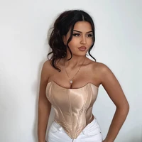 pu leather bandage corset tops off shoulder y2k clothes for women summer vacation outfits sexy night club tube tank tops
