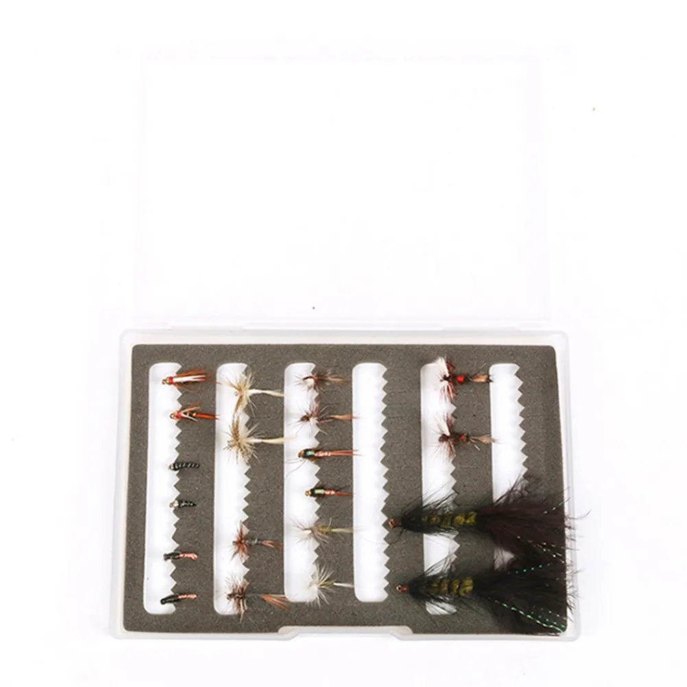 

19PC Fly Fishing Assorted Flies Western Lure- Bionic Bait Hair Hook Set Hand --Tied Trout Fishing Flies With Boxes