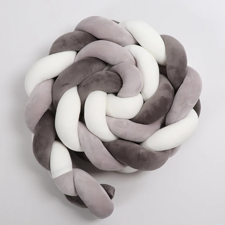 

3M Baby Bed Bumper Braided Baby Crib Bumper Protector with Pillow Cushion Newborn Crib Bumper Cunas Para El Bebe
