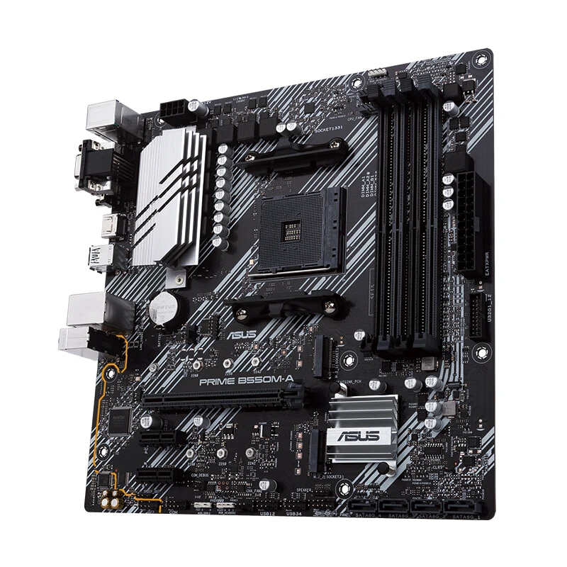 Online Marke Neue ASUS PRIME B550M-A MATX Motherboard Unterstützung PCIe 4,0 Dual M.2 Ryzen CPU 3600X/3700X/5600X (AMD B550/Buchse AM4) PC DIY