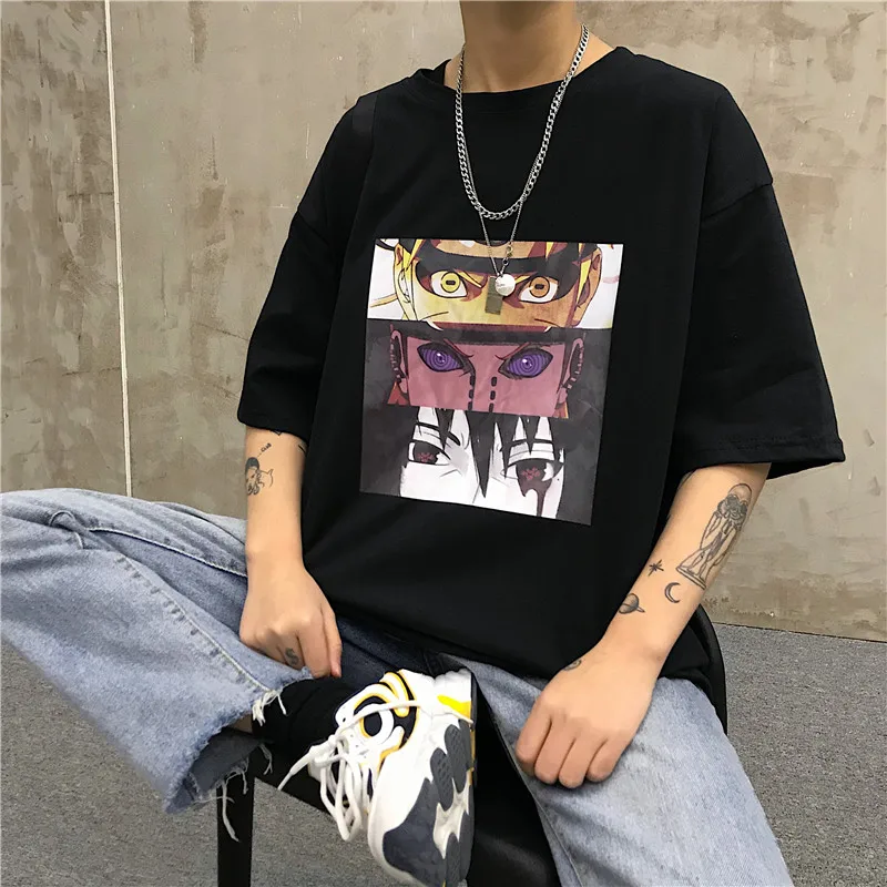 

New Summer Anime shirt man's T-shirt Casual harajuku t shirt men Fashion Loose oversized T-shirt Ninja. graphic