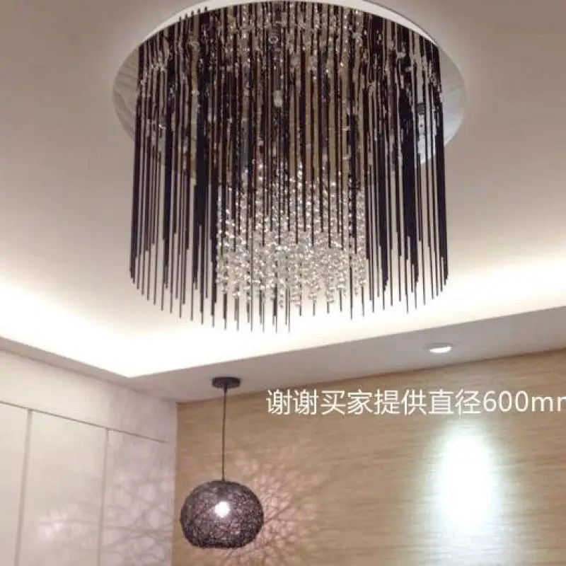 Спальня Новинка черный стеклянный стержень потолочная лампа бар Фиолетовое