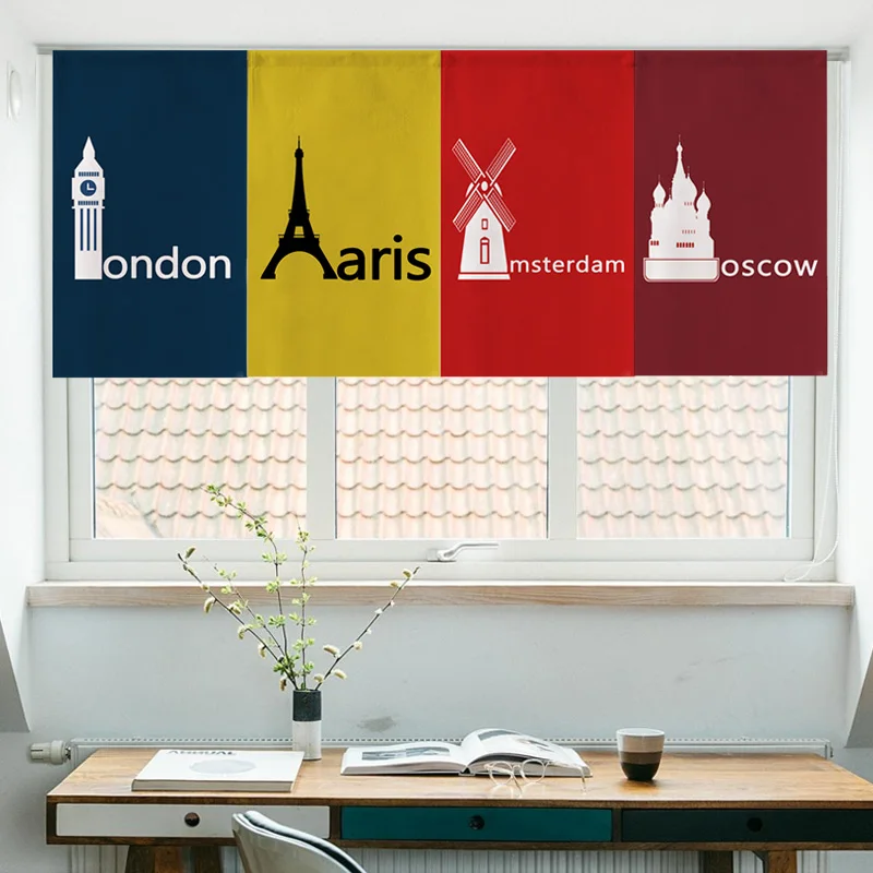 Штора для кухни в скандинавском стиле полузанавеска промышленном Короткая