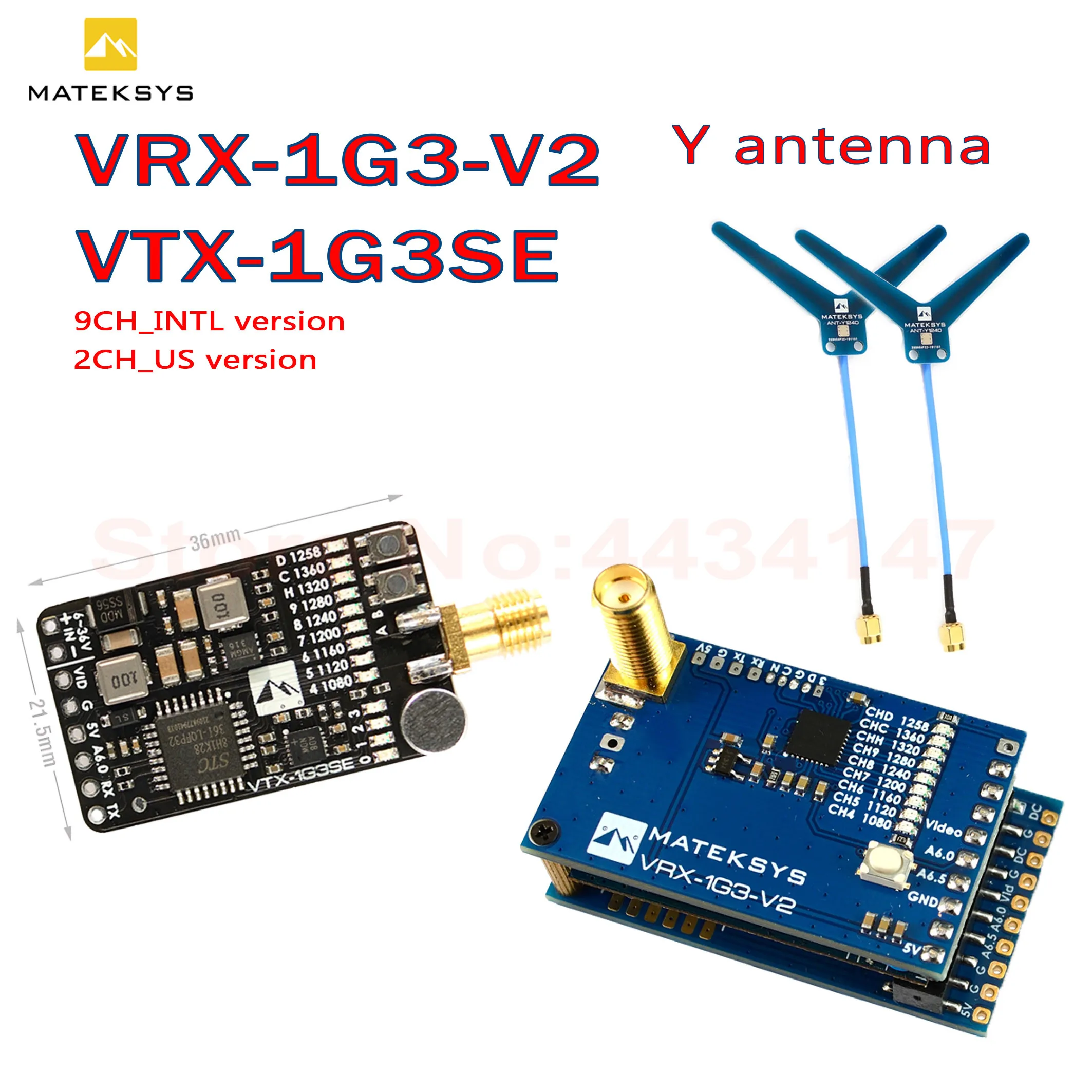 Matek Mateksys VRX-1G3-V2 / VTX-1G3SE 1 3 GHz FPV Video 2CH 9CH передатчик Wid Band Receiver RC Drone Long Range Goggle | Игрушки и