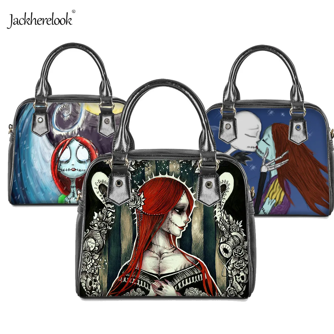 Jackherelook Рождественский кошмар Сумочка для леди большая кожаная сумка женская сумка через плечо девушка должна сумки классный подарок на Хэллоуин