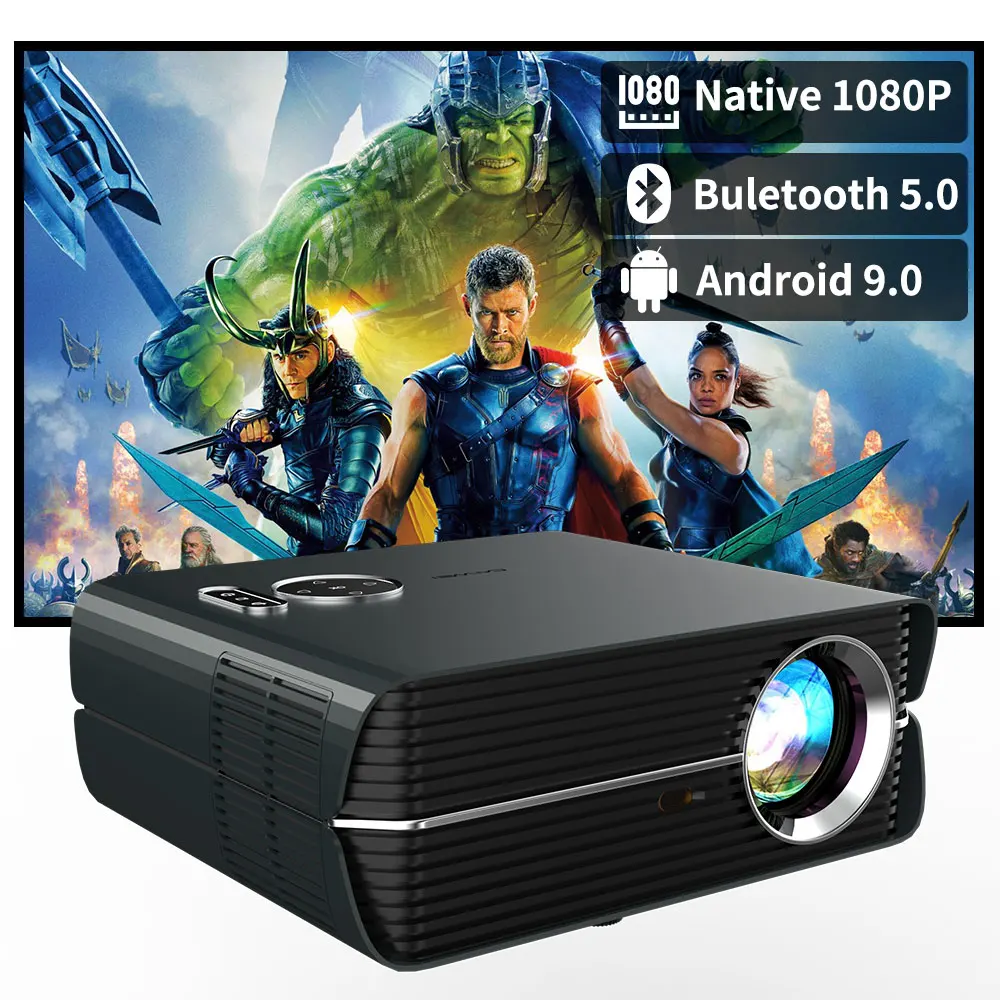 Видео проектор Full Hd 1080P Beamer Проводная сеть Led 6500 люмен A10AB Бесплатная доставка для