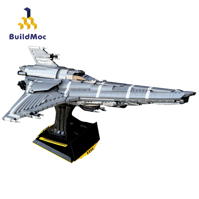 

BuildMoc Weapons High Tech Ship Star Fighter Viper Mk High Tech Battleship Building Blocks Brick Weapon Toy For Boys