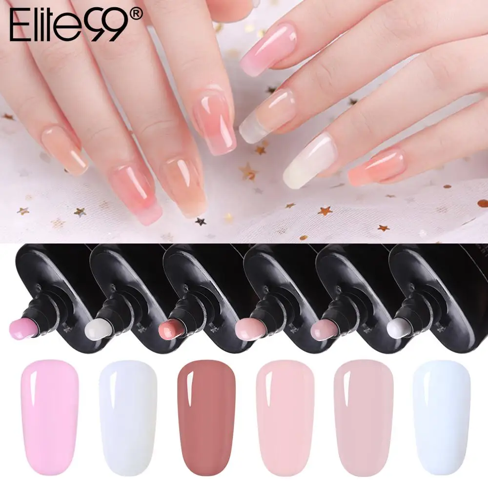 Гель для ногтей Elite99 30 мл прозрачный наращивания пальцев Желейный гель