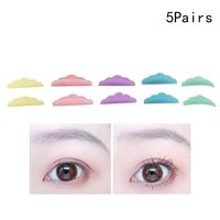 5 pairs silicone eyelash perm pad colorful recycling lashes rods shield lifting 3d eyelash curler accessories applicator tool