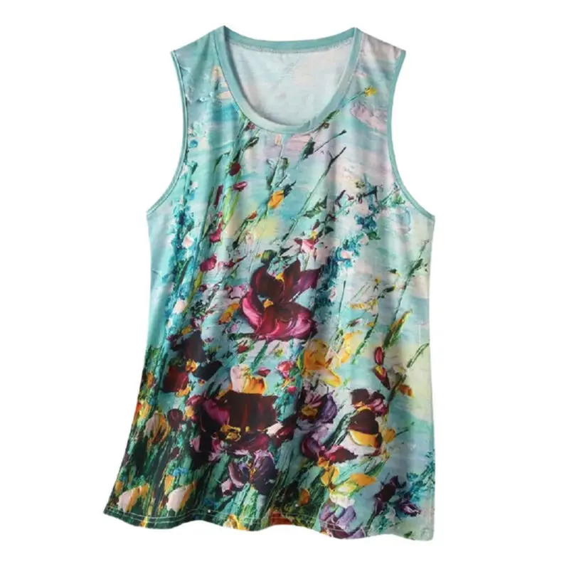 

Women Sleeveless Tank Top Summer Vest T-shirts Ladies Casual Loose Blouse Shirts