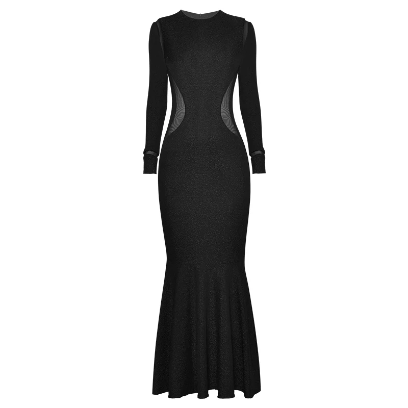 

mermaid evening wear Special occasion runway dress women 2020 Long sleeve luxurious Sexy Party Package hip Mermaid Dresses