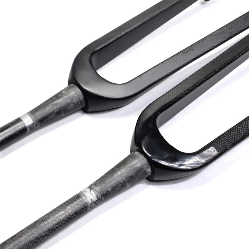 Полностью карбоновая Велосипедная вилка жесткая Конические Вилки для горного