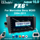 PX6 автомагнитола 2дин андройд 10 с экраном магнитола для Mercedes Benz W203 W463 W209 Sprinter W906 B200 W169 W245 Crafter интеллектуальные системные автомагнитола Мультимедиа блютуз автозвук магнитофон в машину gps