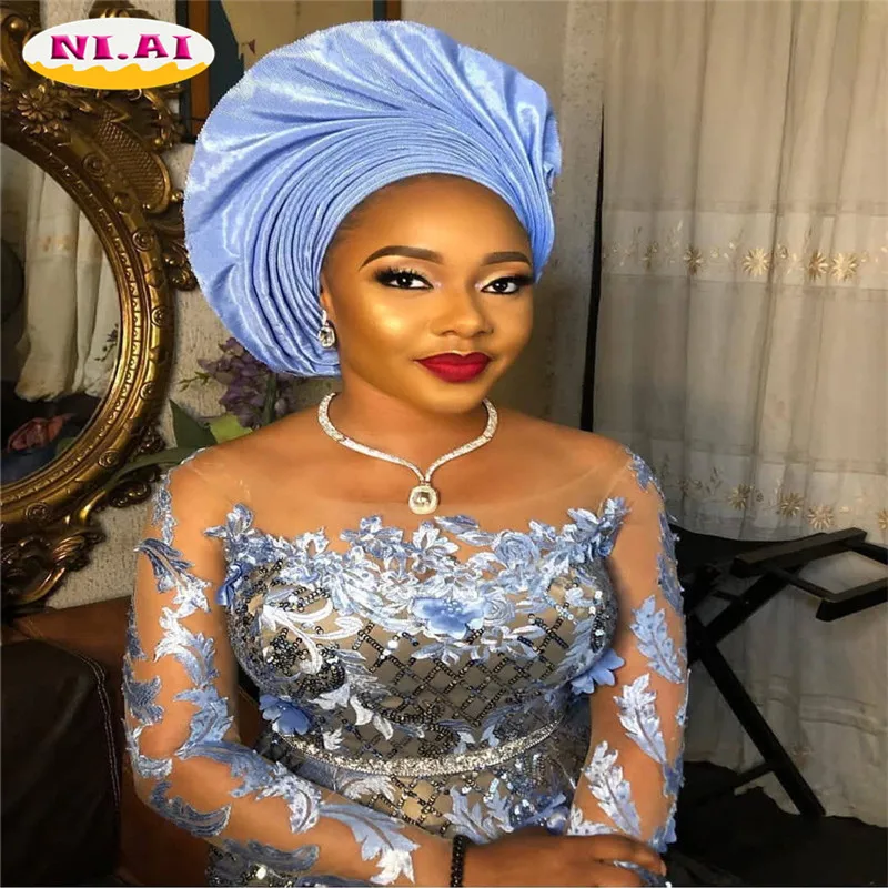 Высококачественная африканская Свадебная кружевная ткань оранжевого цвета