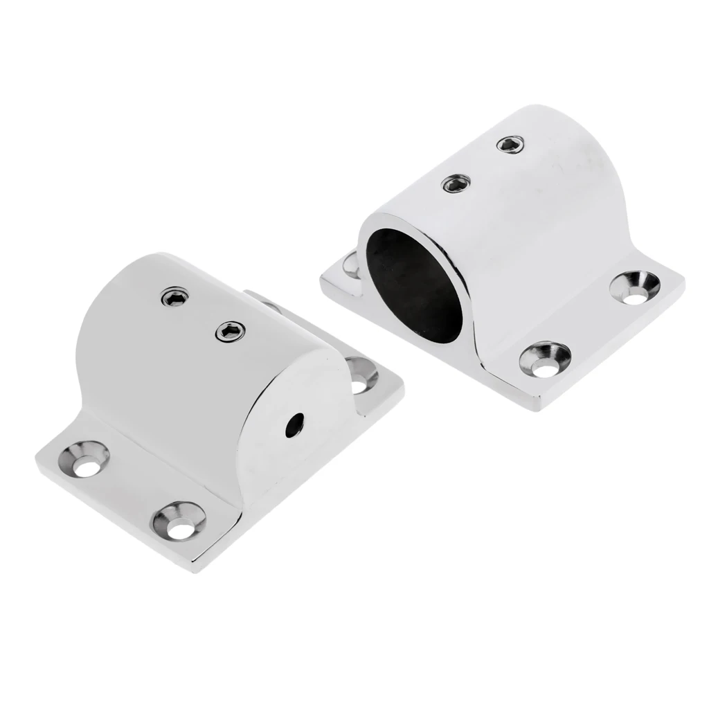 

2Pcs Polished Stainless Steel Boat Hand Rail Fitting 1" 25mm Rectangle Base
