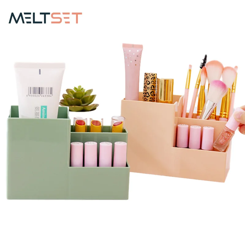 Ящик для хранения косметики многофункциональный настольный органайзер кистей