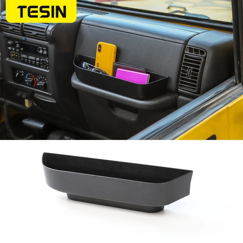 

TESIN Stowing Tidying Co-Pilot Position Armrest Storage Box fit for Jeep Wrangler TJ 1997-2006 Car Interior Accessories ABS