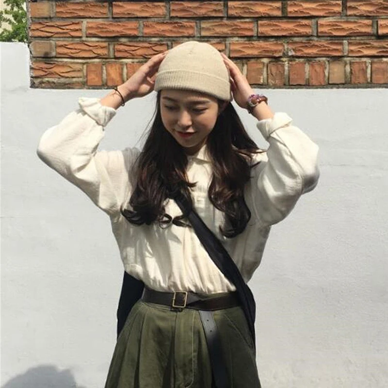 1 шт. унисекс мужская и женская шапка теплая ребристая осенне зимняя лыжная