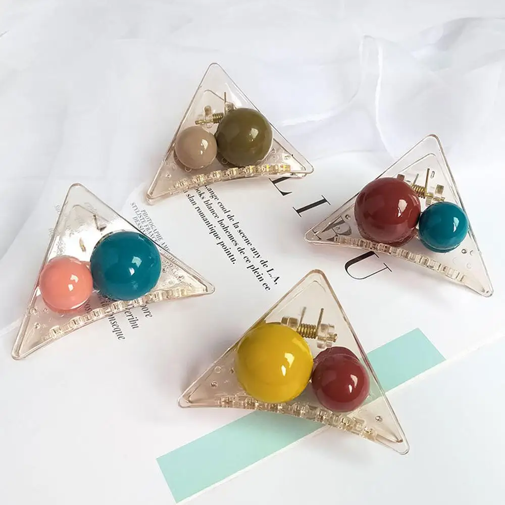 Когти для волос Красочные акриловые большие шпильки треугольник захват клип