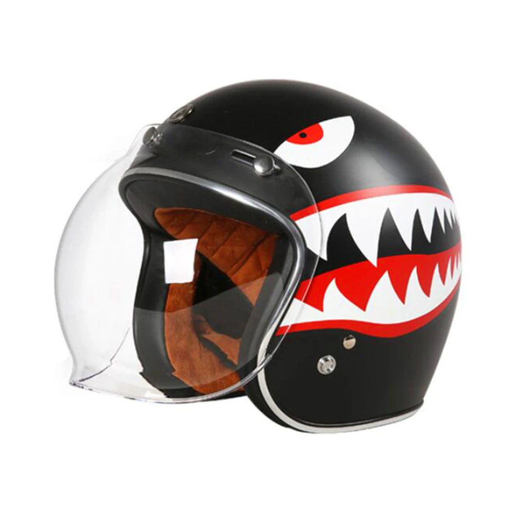 Винтажный мотоциклетный шлем TORC T50 с открытым лицом в стиле ретро мотоциклетные