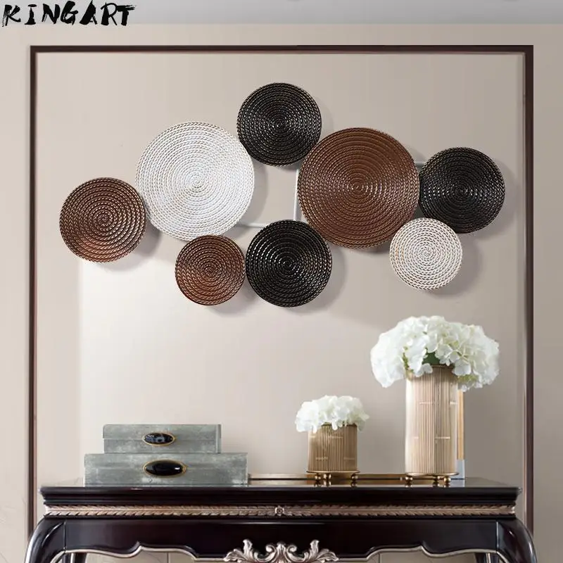 Настенное украшение для гостиной большая металлическая Настенная картина