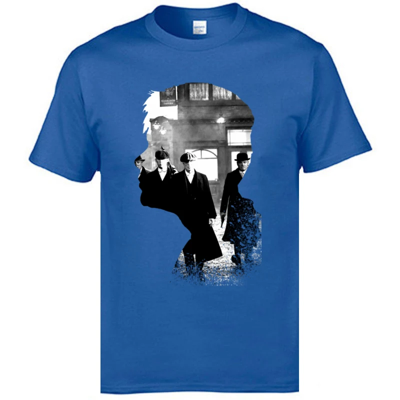 Футболки с изображением фильма футболки надписью Peaky Blinders профиль бандитского