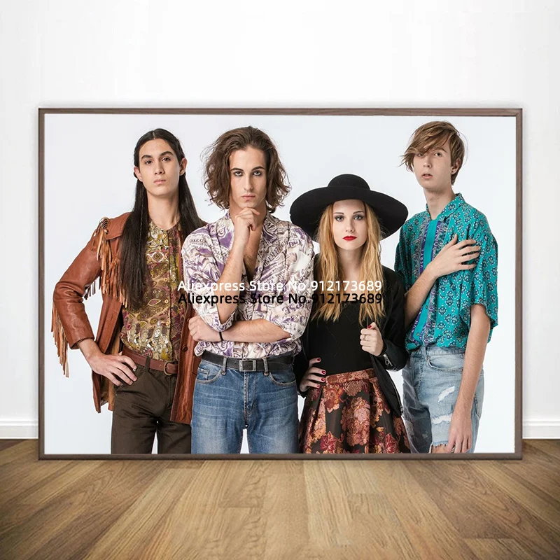 Постер манескин китайские листья Дамиано Давид Виктория де анжелис Томас Рагги