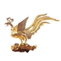 1 pcs antique gold phoenix incense burner incense stick holder zinc alloy aromatherapy furnace home decoration