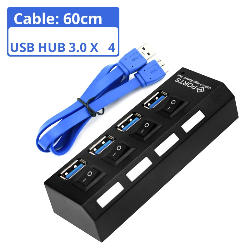 Высокоскоростной Micro Mini 4 порта 2,0 usb-хаб сплиттер адаптер для ноутбука ПК ноутбук приемник периферийные устройства для компьютера аксессуары