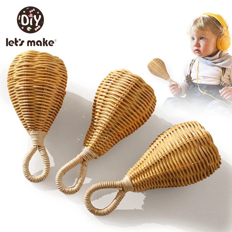 Погремушка детская из ротанга 1 шт. без бисфенола А |