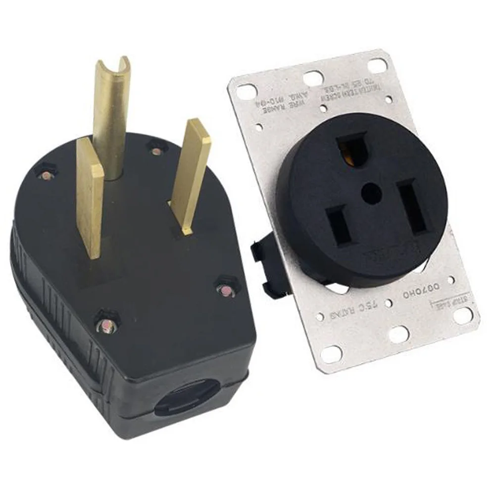 

Black 50A 125V/250V NEMA 5-50P & 5-50R American 3pole industry plug socket generator control panel power plug socket connector