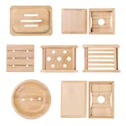 Натуральный Бамбуковый держатель для мыла прямоугольник овальной формы с защитой от Кухня Ванная комната фильтрата пластины древесного мыла Портативный подноса из нержавеющей стали