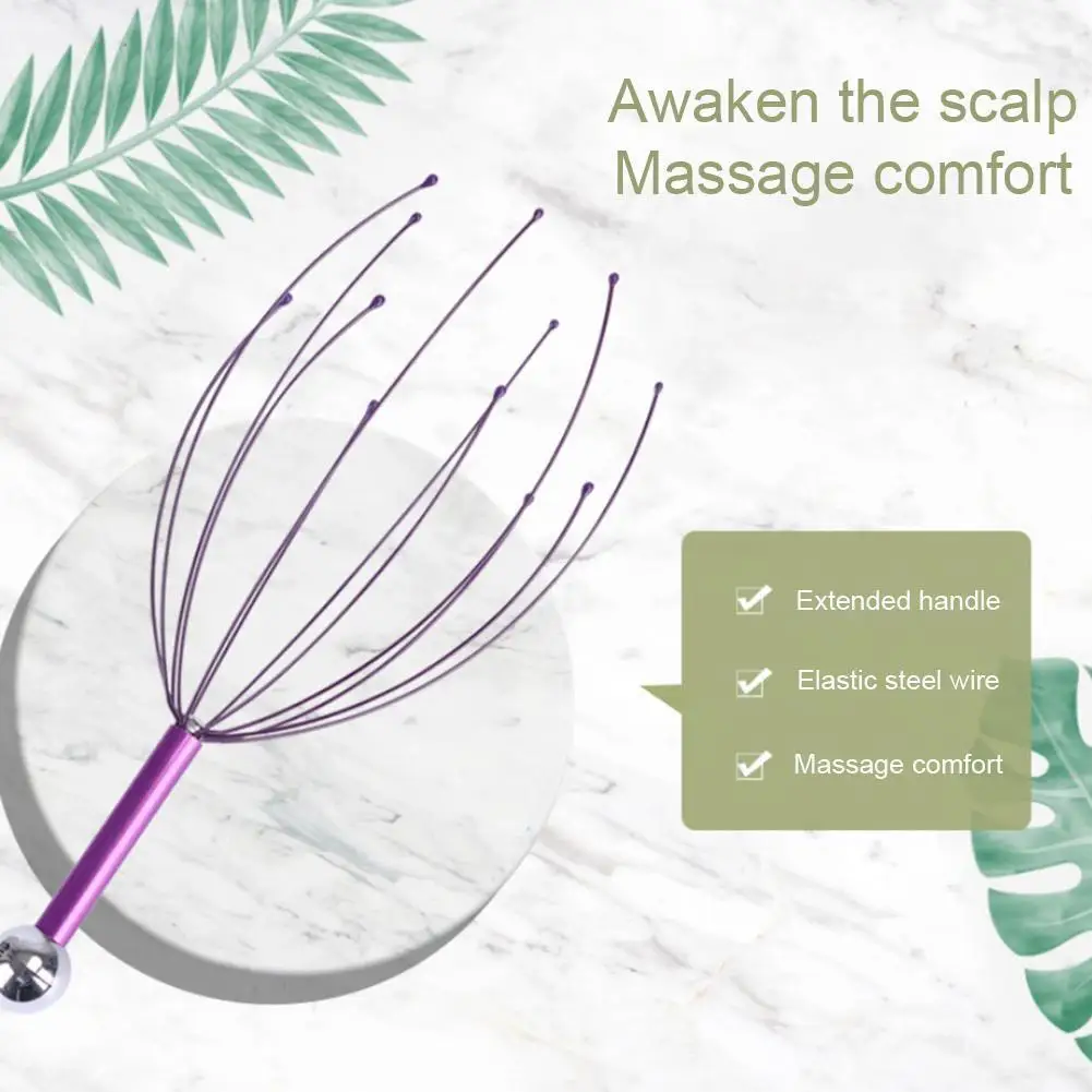 

Head Spa Relax Massager Neck Massage Pain Relief Octopus Claw Headache Stimulate Scalp Blood Circulate Healing Anti-stress Tool