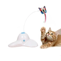 cat toy electric rotating butterfly flying toy funny cat teaser kitten hunting play interactive training scratch pet accessories