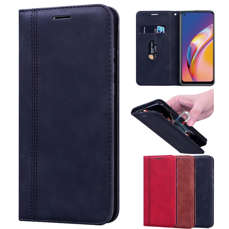 

For OPPO Reno5 Z Case A94 Flip Case Wallet Cover 360 Protect For F19 Pro+ Shockproof Reno5 Z Cases Covers F19 Pro+ A94 Case Bag