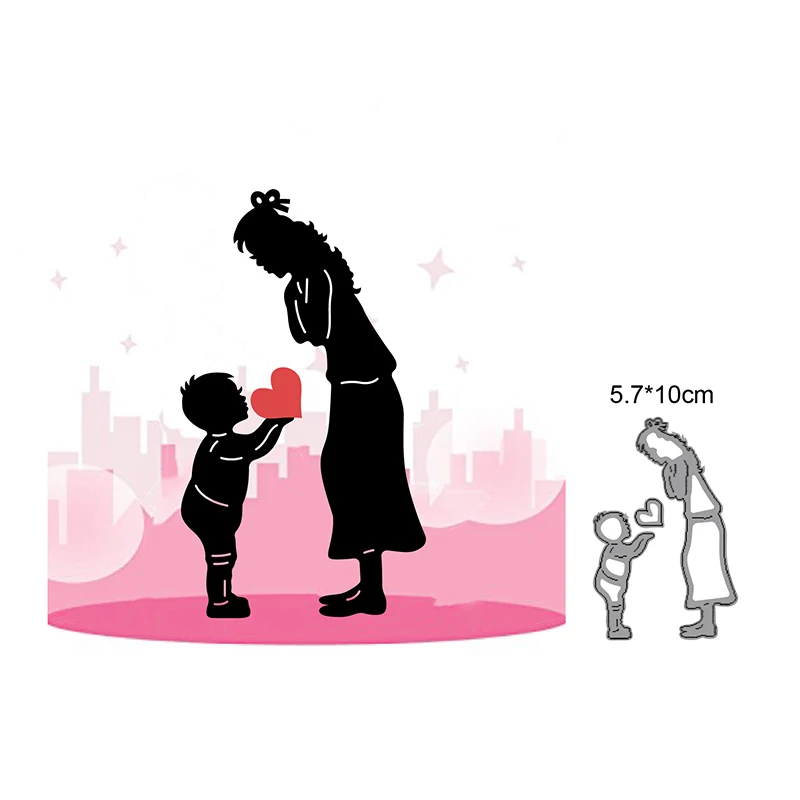 

Craft Dies Happy Mother"s Day Metal Cutting Dies Cut Die Mold Decoration Scrapbooking Dies Knife Mould Blade Punch Stencils Dies