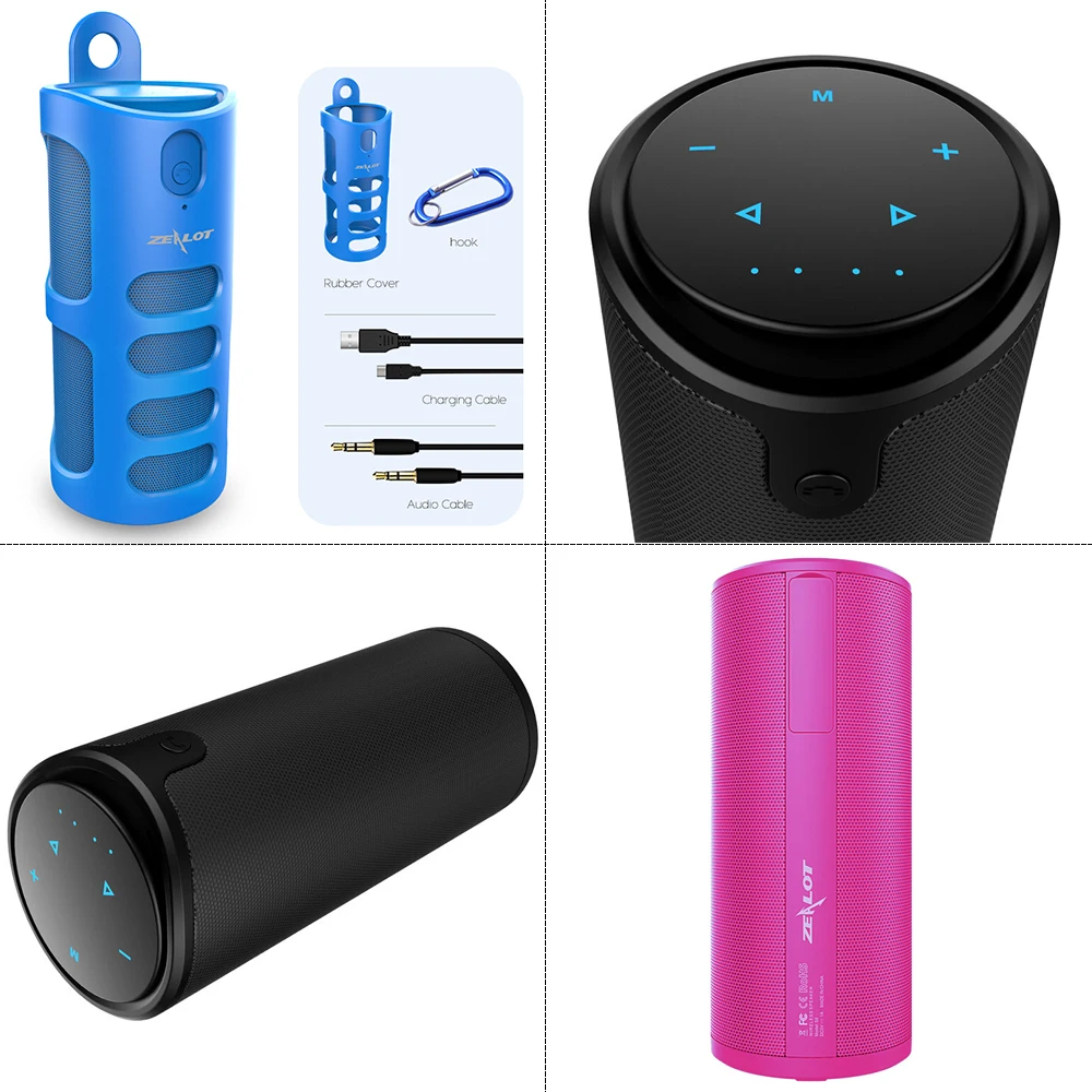 

ZEALOT S8 Portable Bluetooth Speaker Portable Wireless Bass Subwoofer Music Boombox Touch Control High Power Outdoor Speakers