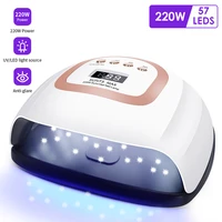 220w led nail dryer lamp for drying nails 4 timers 57 uv lights curing gel polish manicure automatic sensor nail art equipment