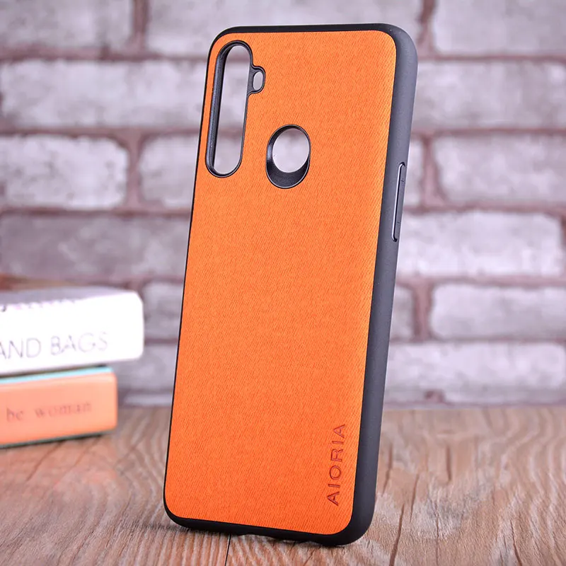 case for oppo realme 5 5 pro coque luxury textile leather skin soft tpu hard pc phone cover for oppo realme 5 5 pro case funda free global shipping
