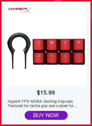 HyperX FPS MOBA Gaming Keycaps текстурированные для тактильного захвата и с покрытием для долговечных брелоков для FPS и MOBA setups