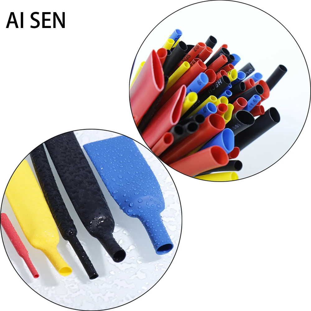 

Insulated Bushing Data Line Repair Protection PE Heat Wire Shrinkable Cable Tube Kits Assorted Can Seal Waterproof